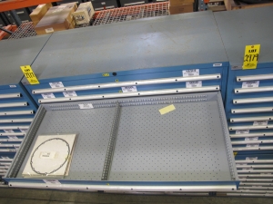 LISTA HEAVY DUTY 9-DRAWER PARTS CABINET W/ CONTENTS (W-50) LOADING & HANDLING FEE $25-